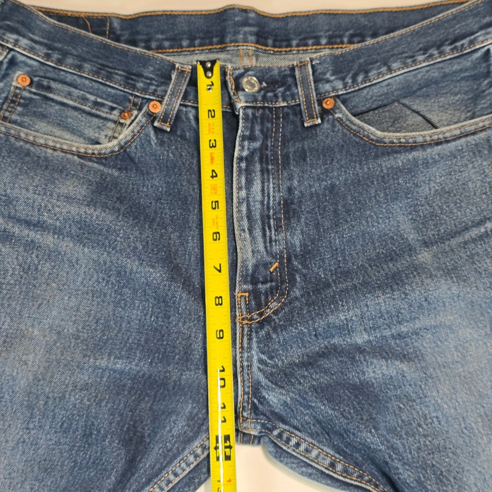 Levis 505 Regular Fit Straight Leg Jeans Mens 34x29 Blue Denim 00505-0216 - Picture 11 of 16